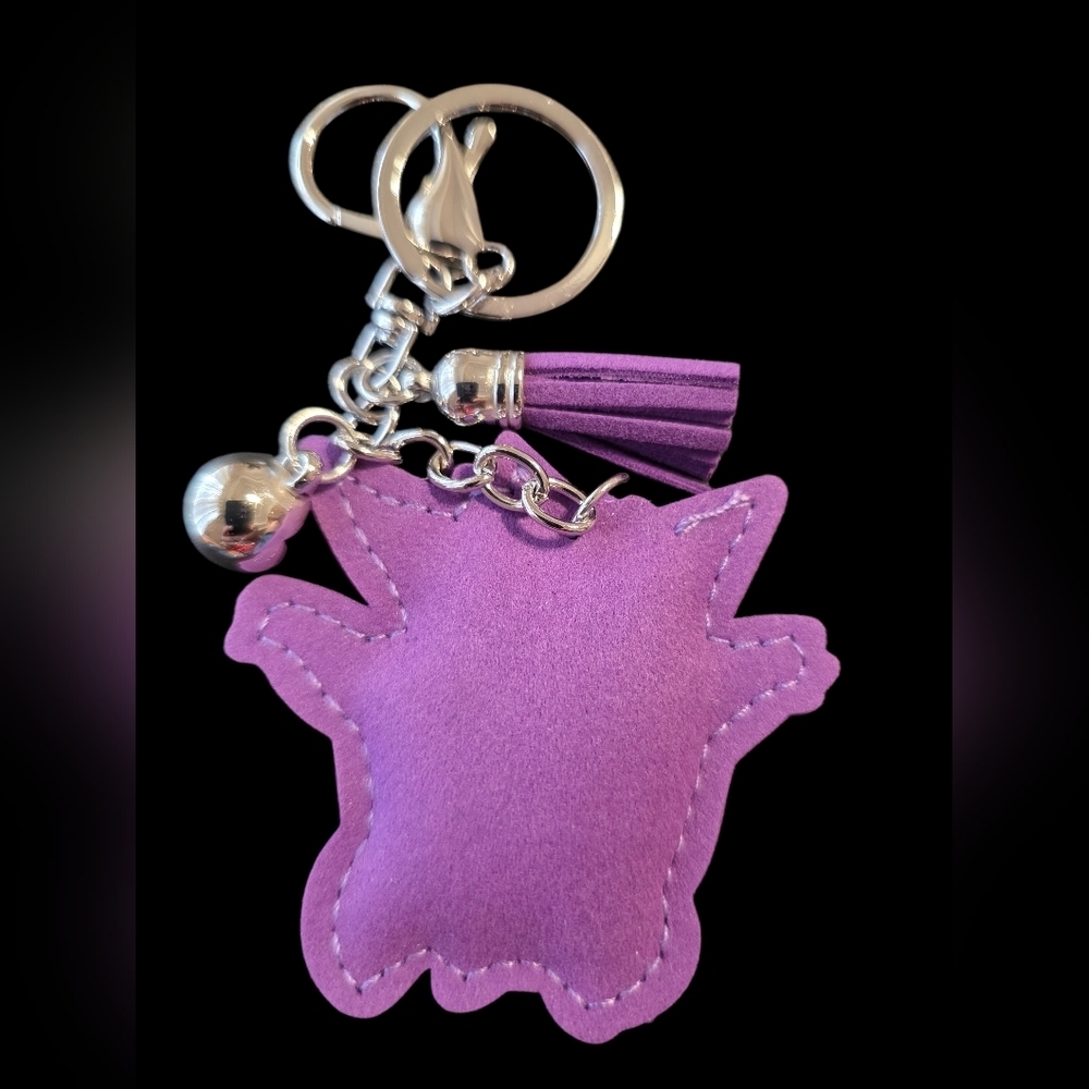 Purple Gengar Rhinestone Bag Charm Keychain - Picture 2 of 2